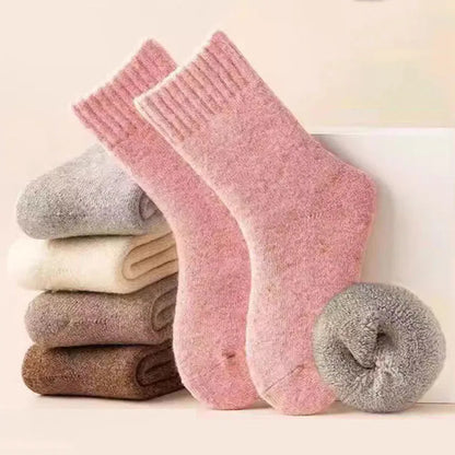 Winter 30% Wool Cashmere Warm Furry Sock Chic Solid Color Calf Sock