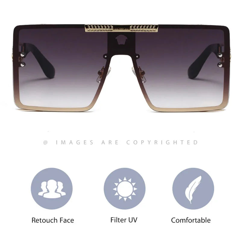 Oversized cool street style Sunglasses