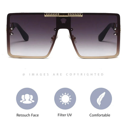 Oversized cool street style Sunglasses