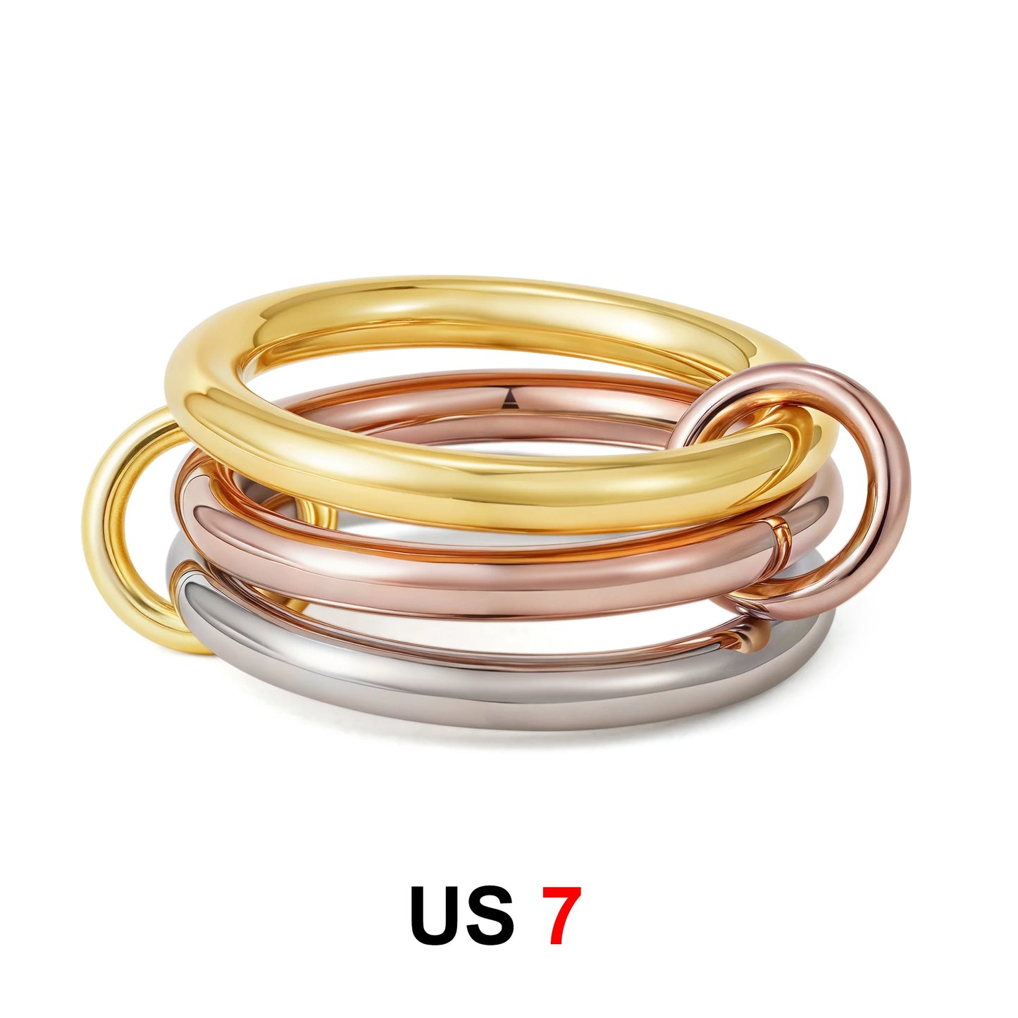 DANA Zirconia Gold Plated Rings Set