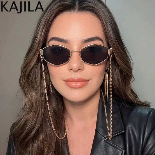 Sexy Small Frame Hexagon Sunglasses