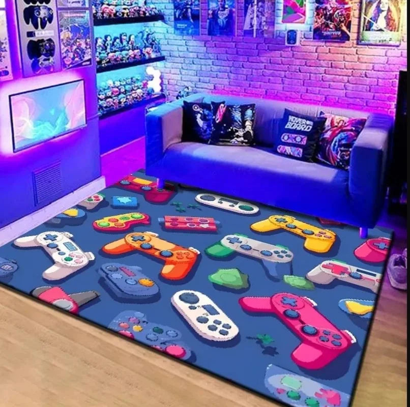 1PC Cyberpunk Style Gamepad Crystal Velvet Carpet