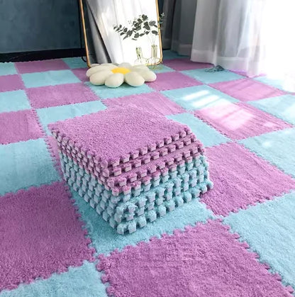 Soft Plush Warm Carpet Baby Play EVA Foam Floor Game Mat