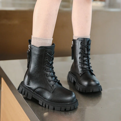 Round Toe Thick Soled Riding Sports Mid Length Boots