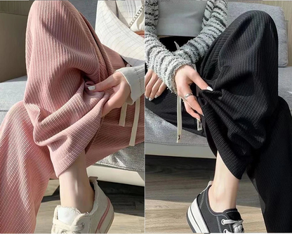 Casual Straight Sporty Wide Leg Pants