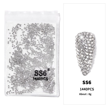 12Gird 3D Glass AB Crystal Nail Art Rhinestones Kit