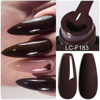 Coffee Brown Color Gel Nail Polish