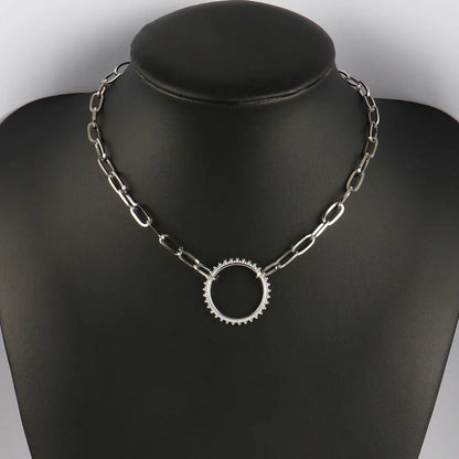 316L Stainless Steel Choker Heart Clavicle Chain Necklaces