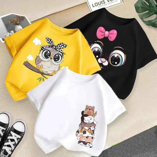 Foreign Animal Print Half Sleeve T-shirt