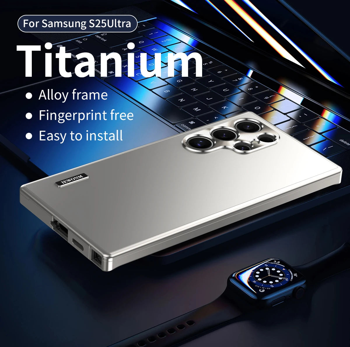 Magnetic Close Aluminum Frame Plastic Back Metal Case Cover