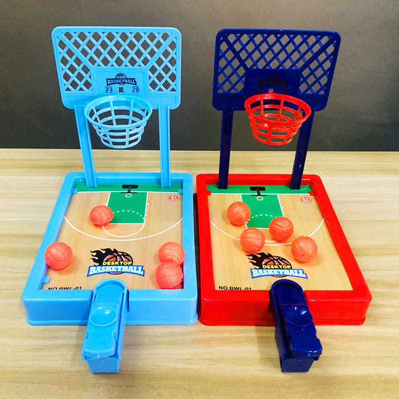 Mini Desktop Board Basketball Hoop Finger Shooting Machine Toys