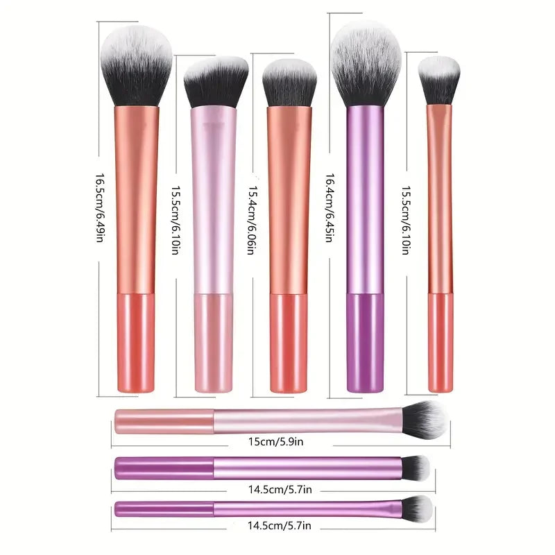 8pcs Makeup Brush Kit Soft Synthetic Makeup Tools