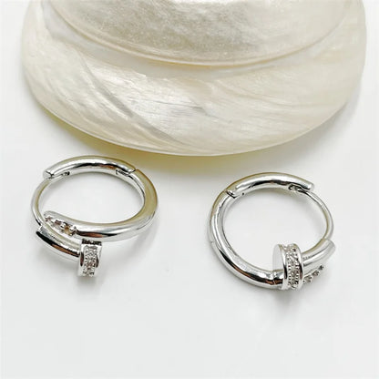Zircon Round Circle Hoop Earring