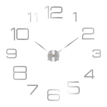 Large Wall Clock 3D DIY Quartz Acrylic Mirror Stickers Clocks