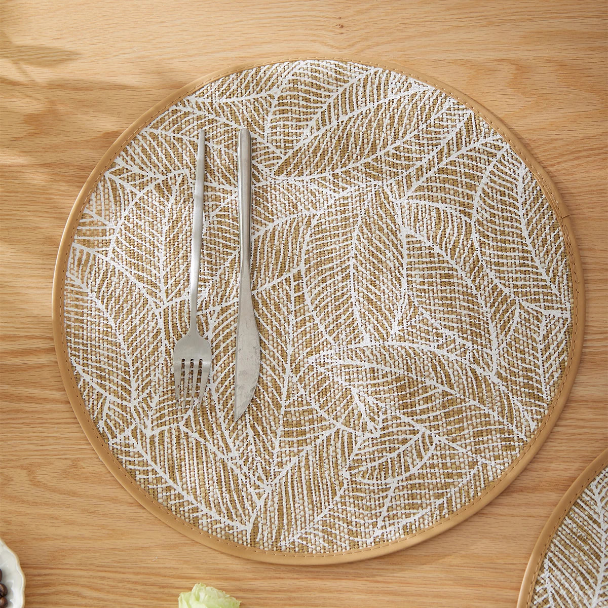 2/4/6/8pcs Bohemian Jute Printed Placemats Mats