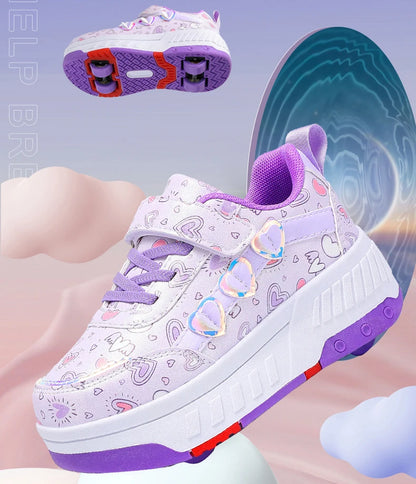 Skateboard Shoes Walking Rolling Dual-Use Sneakers