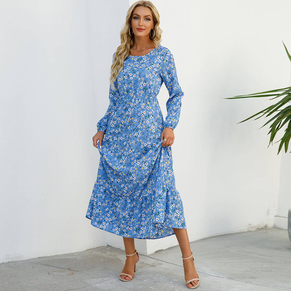 Maxi Bohemian Full Sleeve High Waist Chiffon Long Dress