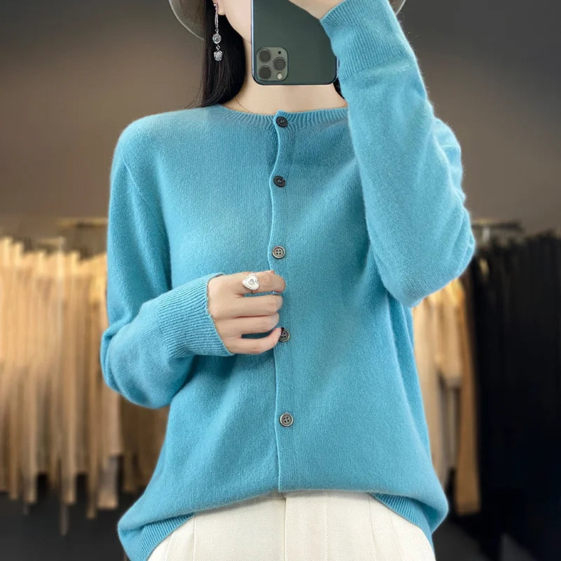 100% Merino Wool O-Neck Sweater
