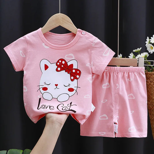 Short-Sleeved T-Shirt Baby Cute Cartoon Outfit