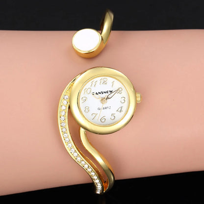 Luxury Elegant Silver Gold Stainless Steel Bracelet Watches