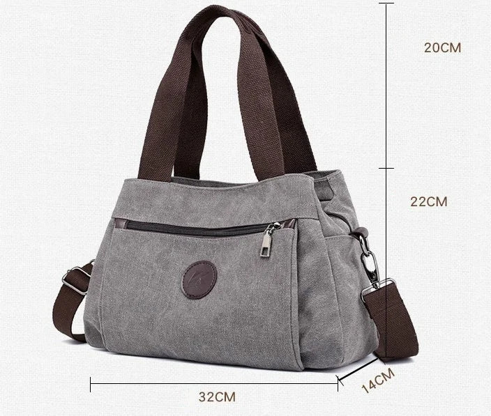 Canvas Handbags Shoulder Messenger Crossbody Tote Large Capacity Bags