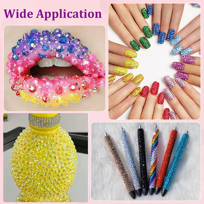 12000Pcs Resin Jelly Rhinestones Multicolor Nail Art