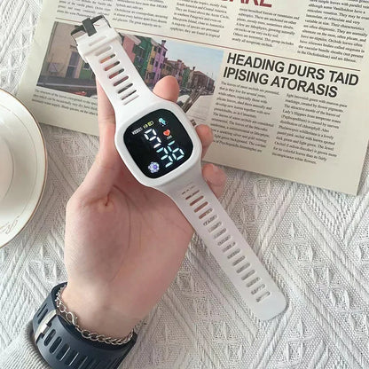 Electronic LED Digital Watch Casual Big Dial Silicone Watch Sports