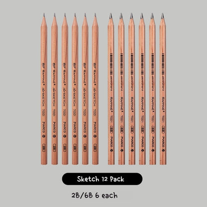 5/6/7/12 PCS Charcoal Graphite Sketch Pencils Set