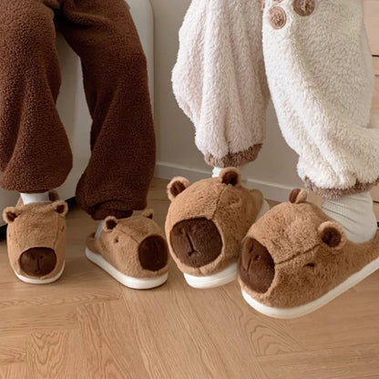 Couple Cute Kapybara Design Casual Soft Heel Slippers