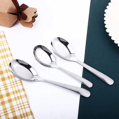 Stainless Steel Dining Flatware Soup Spoon