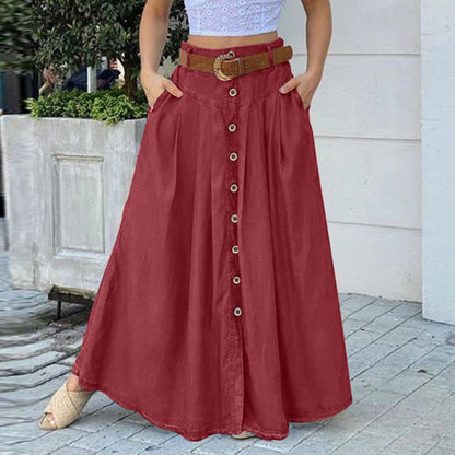 Cargo Elegant High Waist Saias Skirt