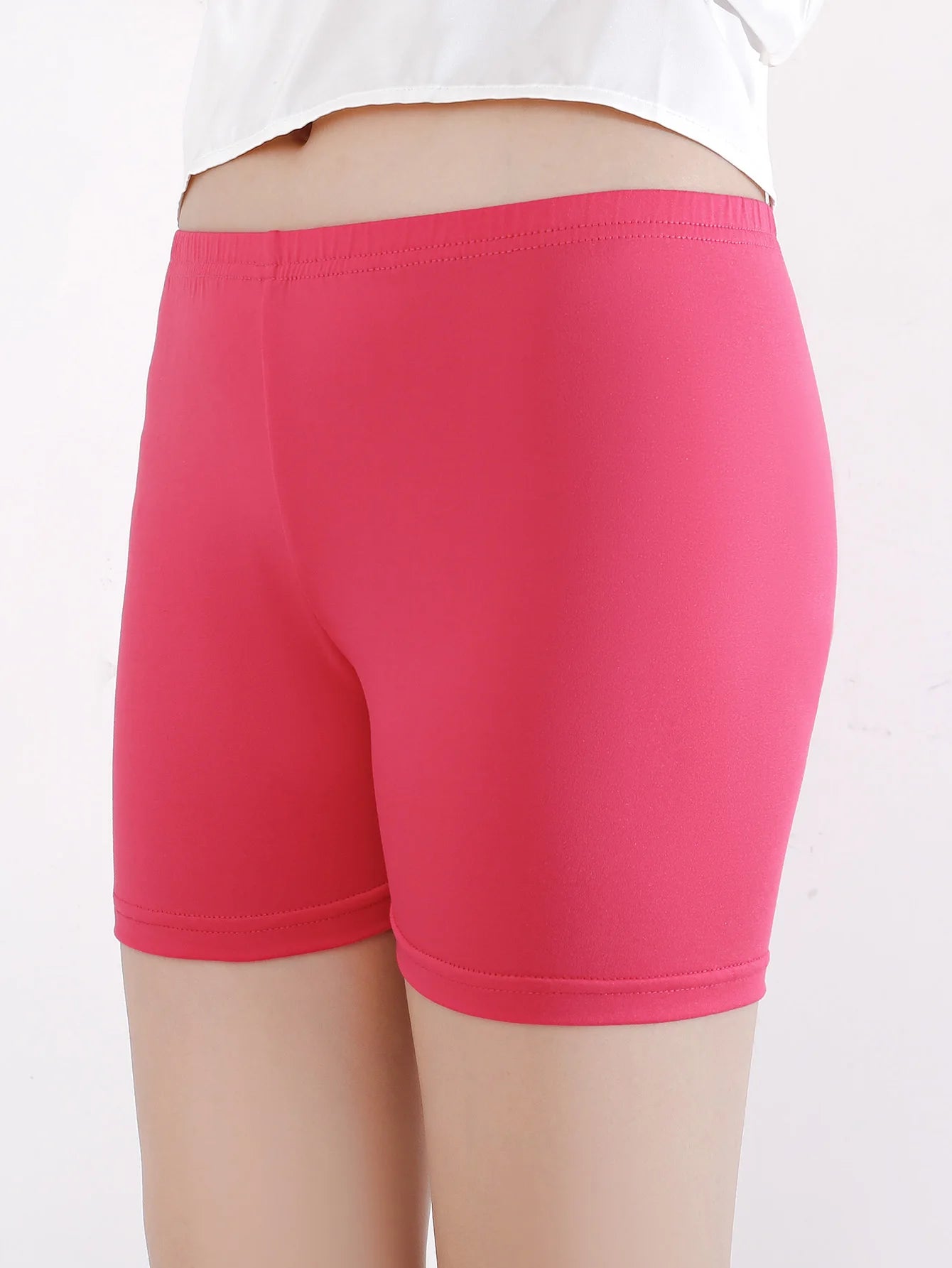 2Pcs Summer Solid Color Kids Leggings Girls