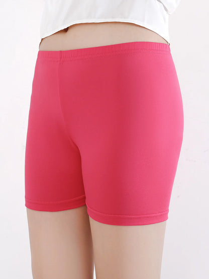 2Pcs Summer Solid Color Kids Leggings Girls
