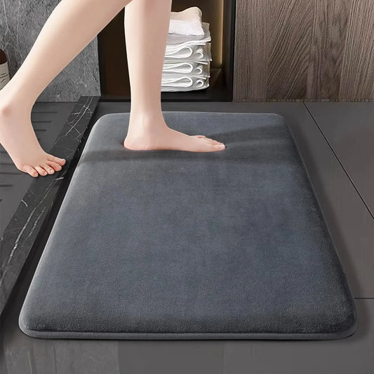 Super absorbent velvet bathroom floor mat