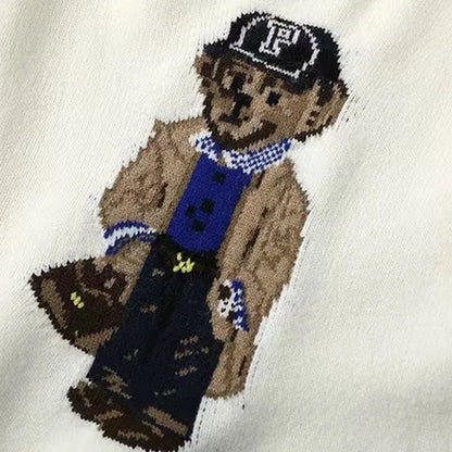 Suéteres de punto de cachemir con estampado de oso