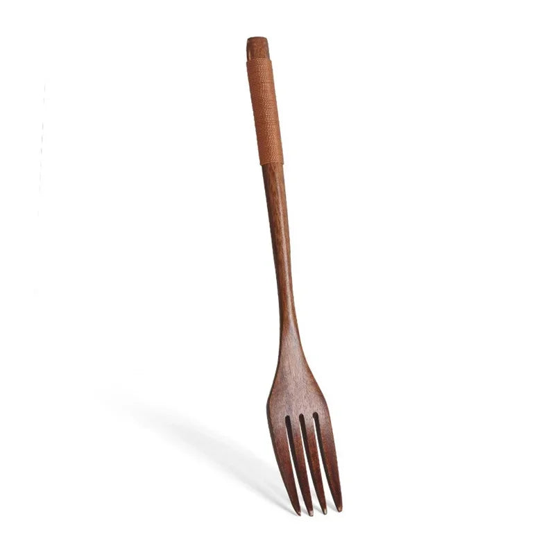 Japanese Wooden Spoon Fork Chopsticks Set