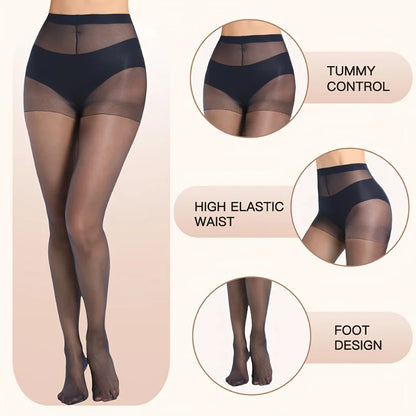 2/5 أزواج من الجوارب الحريرية الضيقة المضادة للخطاف