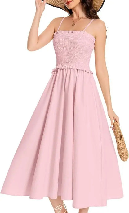French Holiday Style Elegant Strap Cross-Border Dress
