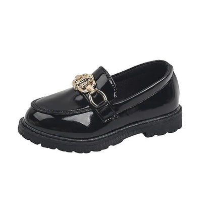 Leather Chain Flat Elegant Shoes