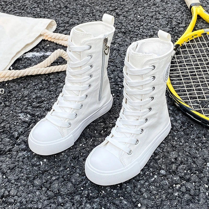 HighTop Canvas High Barrel Boots Shoes