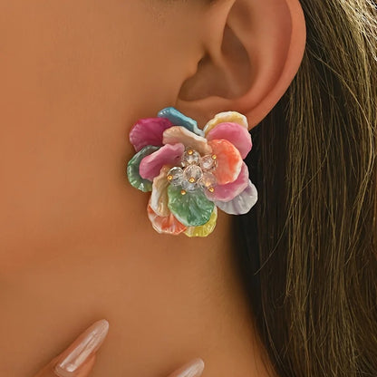 Creative Colorful Flowers Earrings