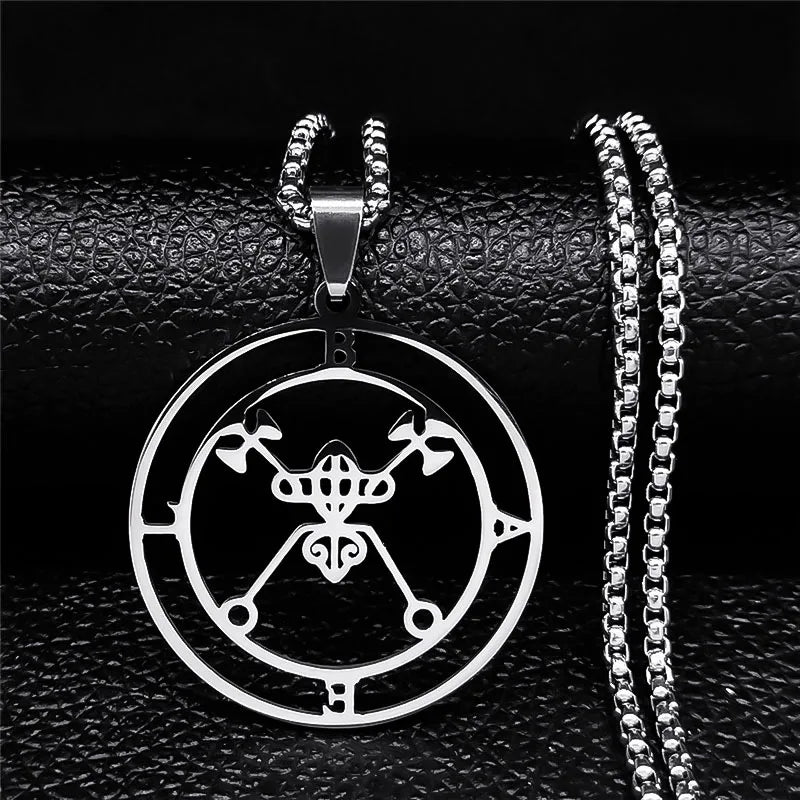 Sigeal Sigil De Lucifer Stainless Steel Satan Necklace
