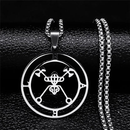 Sigeal Sigil De Lucifer Stainless Steel Satan Necklace