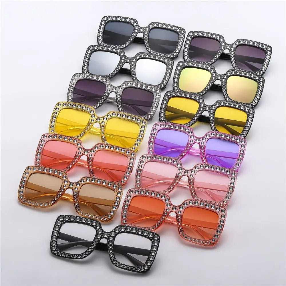 Square Glitter Children Diamond Sunglasses