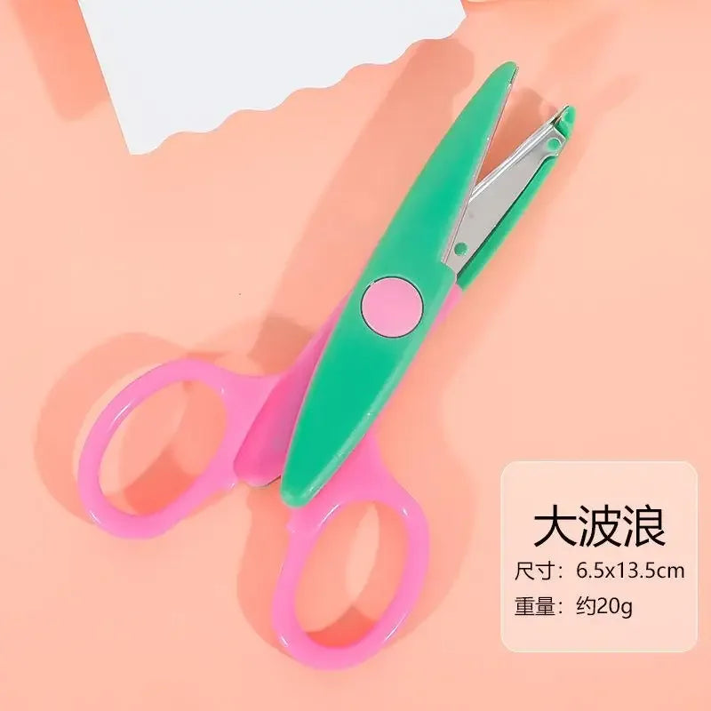 6pcs Scissors Wavy Pattern Paper Cutter Diy Handmade