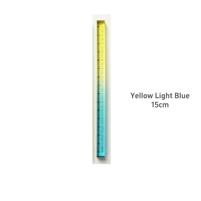 1pcs Colorful Clear Straight Ruler 15cm Four Edges Acrylic Transparent