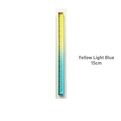 1pcs Colorful Clear Straight Ruler 15cm Four Edges Acrylic Transparent