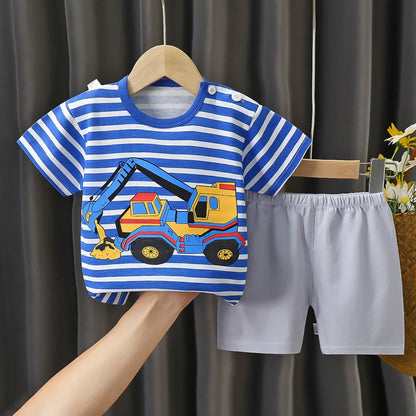 Boys Girl T-shirt Cotton Short sleeve Toddler Set