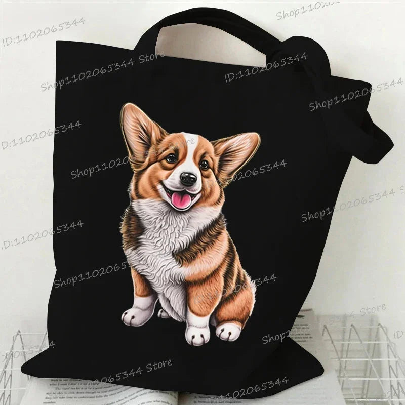 Animal Dog Series Canvas Tote Bag