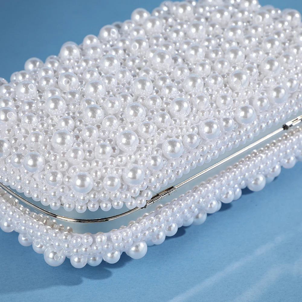 Handcrafted Pearl Evening High-End Versatile Hand-Held Bag